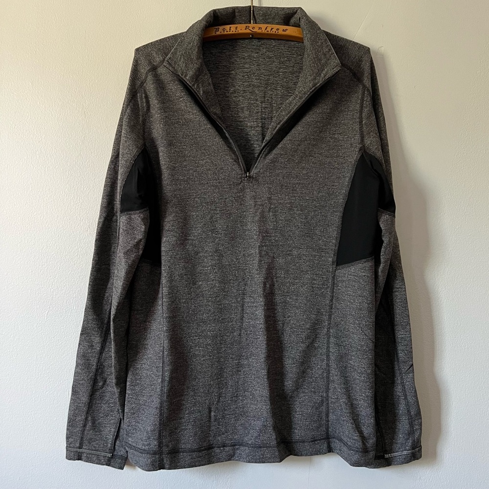 Lululemon Athletica Mens Performance Quarter‎ Zip Sweater Compression Sized M